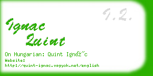ignac quint business card